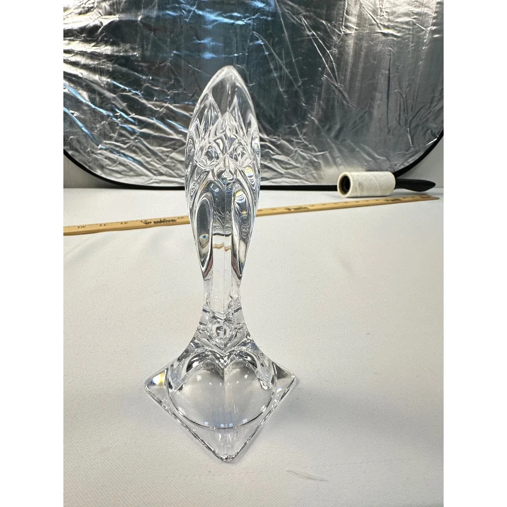 Mikasa Crystal‎ Flower Bud Vase Clear Glass Diamond Cut Base Elegant Decor